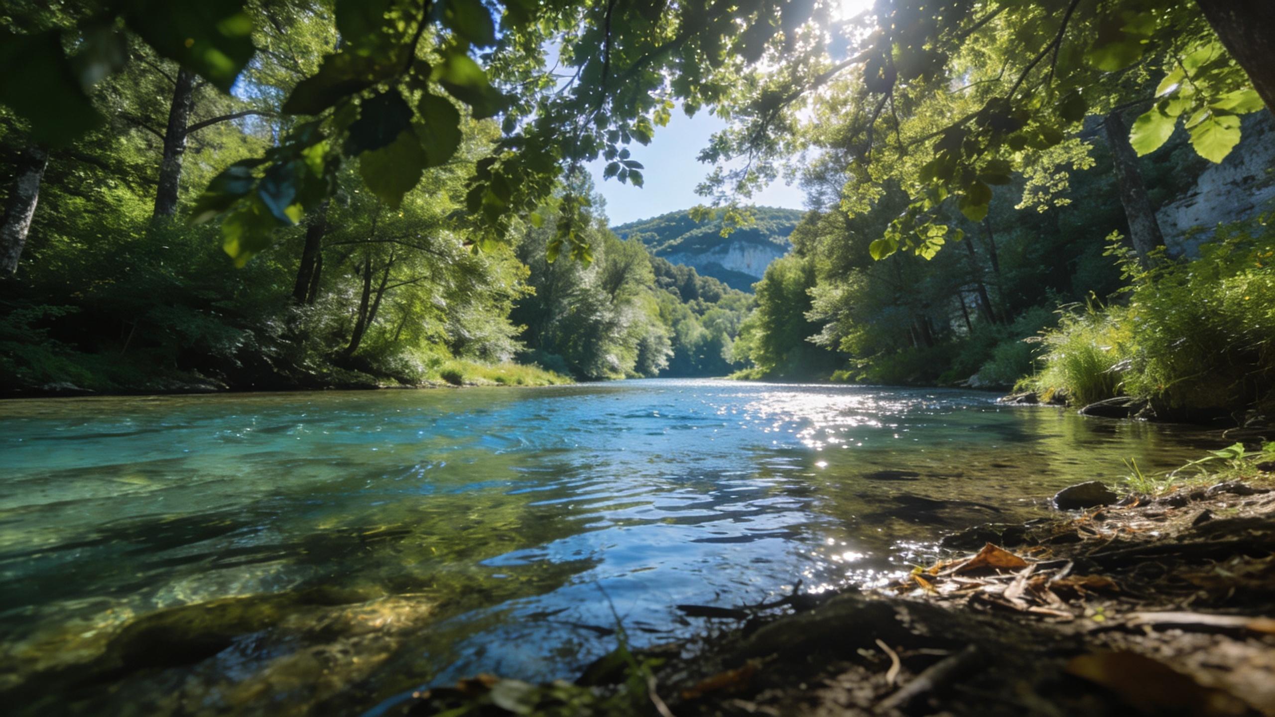 Paysage naturel de l'Ardèche pour le jeûne et la randonnée